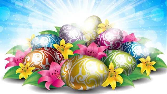 Huevo de color feliz Pascua