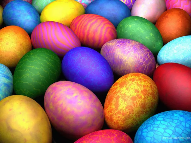 Huevo de Pascua grande colorido