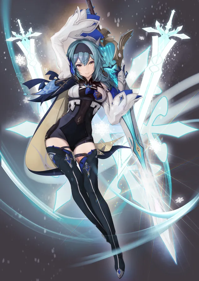 Riesiges schweres Schwert von Eula | Genshin Impact 2K Hintergrundbild