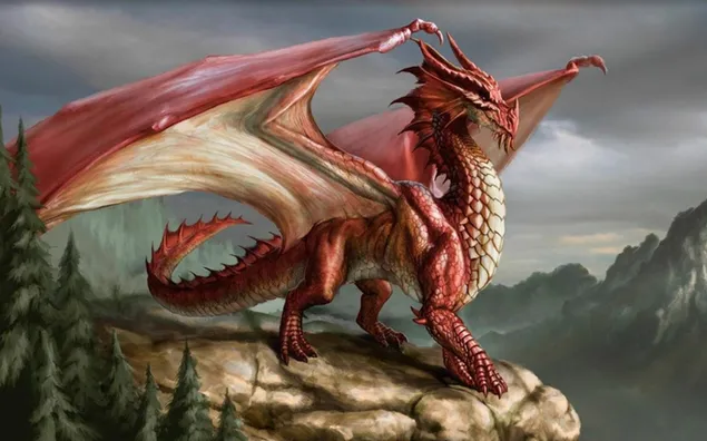 Enorme dragón rojo descargar