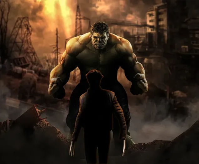 Hulk VS Wolverine 2K wallpaper