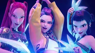 huntr/x demon girls <<rumi s miroy i zoi>> | k-pop demon hunters (fil'm) skachat'