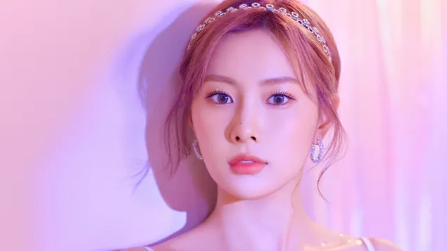 Hyewon dans 'Secret Story of The Swan' MV Shoot (2020) d'IZ*ONE (K-Pop Band) 4K fond d'écran