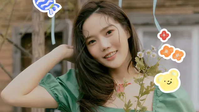 Hyojung i 'Dun Dun Dance' MV Shoot [2021] fra 'Oh My Girl' (K-Pop Band) 4K baggrundsbillede