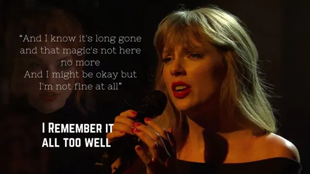 Aż za dobrze to pamiętam - Taylor Sift 4K tapeta