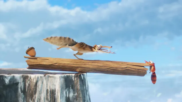Ice age scrat tales mini-series scrat and baby squirrel are in trouble again