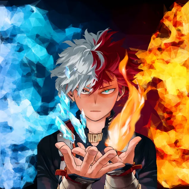 Hình nền Băng và lửa, sức mạnh todoroki 4K