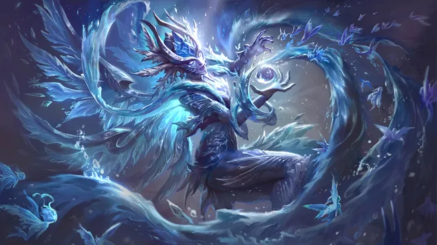 Arte de fantasia de fada do gelo 4K papel de parede