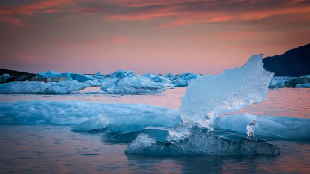 Iceberg y puesta de sol descargar