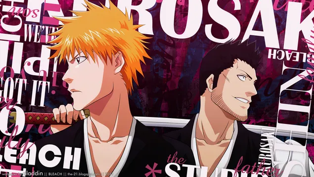 Ταπετσαρία Ichigo Kurosaki και Isshin Kurosaki της Bleach 4K