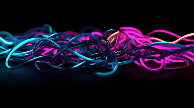 illuminated chaos: glowing neon twists download