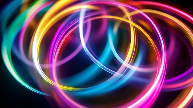 osveteni krivi na neon v zvezdna stsena izteglyane