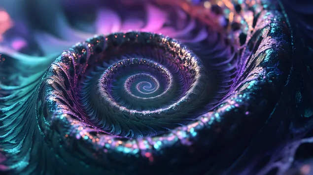 Spirale illuminée : un voyage hypnotique à travers la lumière 4K fond d'écran