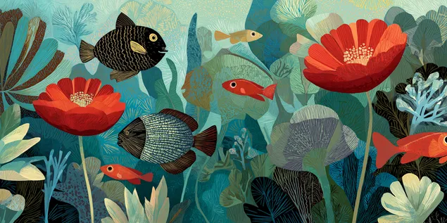 插图水上花园 2K 壁纸