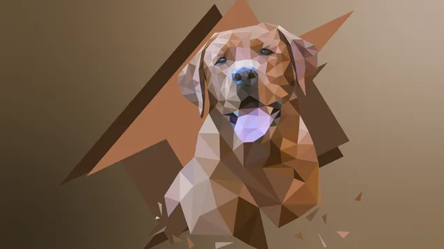 Ilustraciones digitales de perros marrones