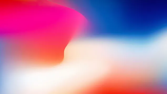 Gambar berwarna merah, merah muda, biru, dan putih yang digunakan dalam seri Apple iPhone