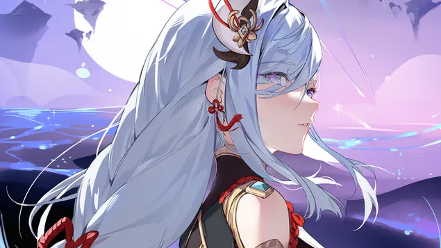 Immortal Crane 'Shenhe' | Genshin Impact [Anime Video Game] 4K wallpaper