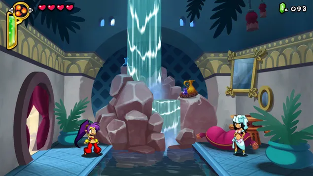 Indoor Waterfalls of Shantae Half-Genie Hero 4K wallpaper