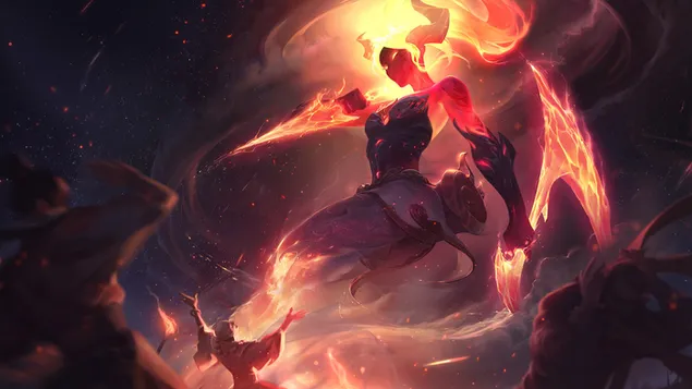 Infernal 'Akali' Splash Art - League of Legends (LOL) 8K háttérkép