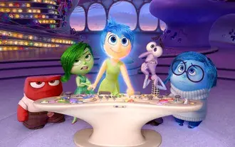 Tapeta Ovládací pult animovaných filmových postaviček Inside Out 4K