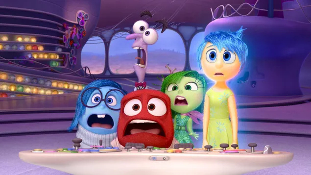 Personajes preocupados de la película animada Inside Out HD fondo de pantalla