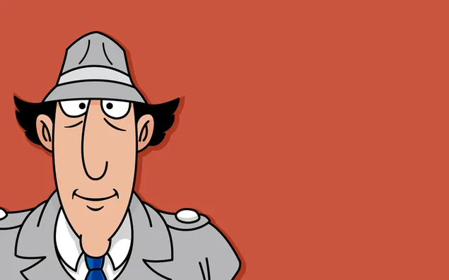Personazhi vizatimor i "Inspector Gadget" në sfond portokalli HD sfond
