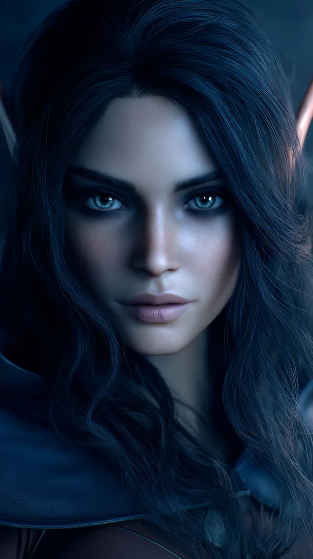 Taustpilt Pärimusest inspireeritud naisekuju intensiivne pilk HD