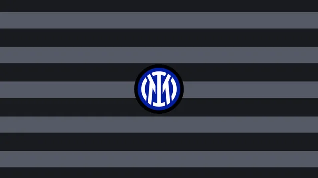 Inter Milan FC logo on black and white background 2K wallpaper