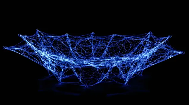 רשת תלת מימד מורכבת של חוטי ניאון 4K טפט