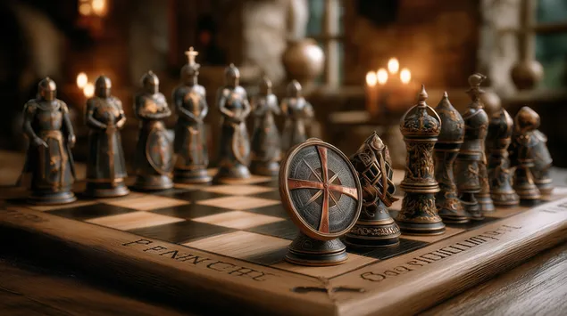 echiquier complexe avec pieces detaillees telechargement