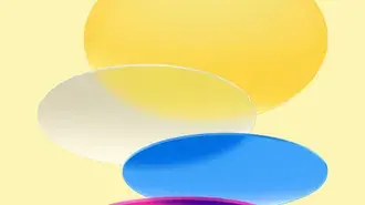 iPadOS 16 colorful theme (yellow blue Apple) 2K wallpaper