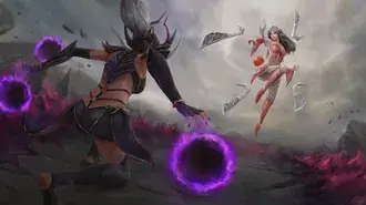 이렐리아 대 신드라 - 리그 오브 레전드 (LOL) 4K 배경화면