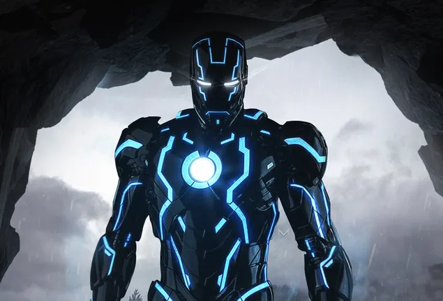 Iron Man Black Armor 4K wallpaper