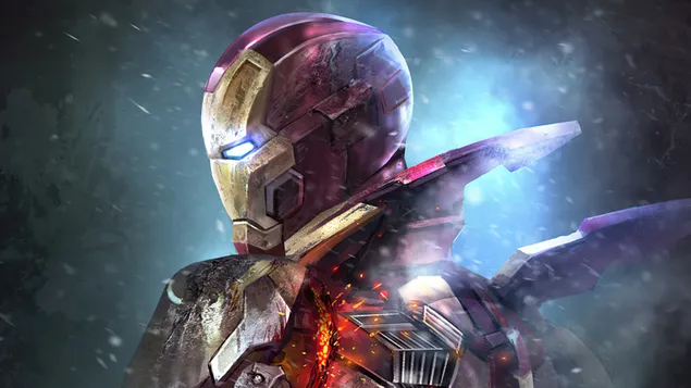 Iron Man Continuing In His Broken Suit