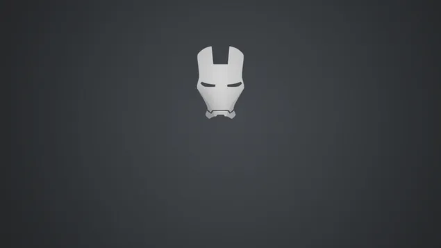 Iron Man Face Mash in Gray And White 