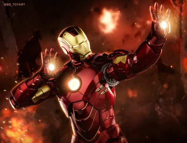 Iron Man in Action 4K wallpaper