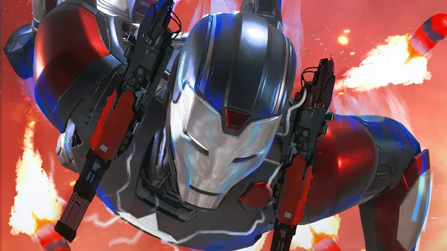 Iron Man In Blue And Red