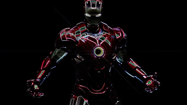 Iron Man neon drawing download