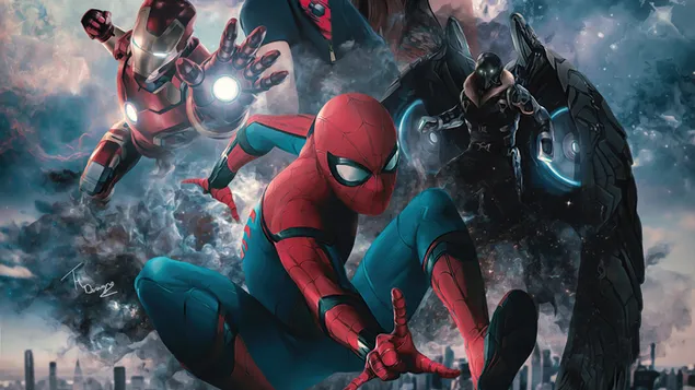 Iron Man, Spider Man V/S Hering 4K wallpaper