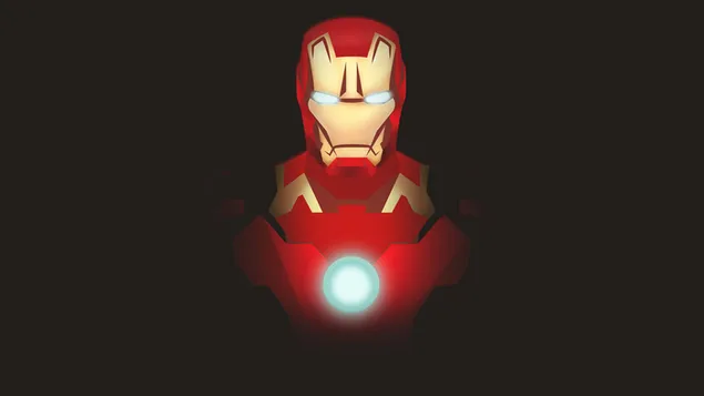 Iron Man Suit In Front Of Black Background