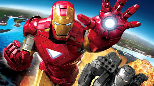 Iron Man Using Repulsor Blaster 4K wallpaper