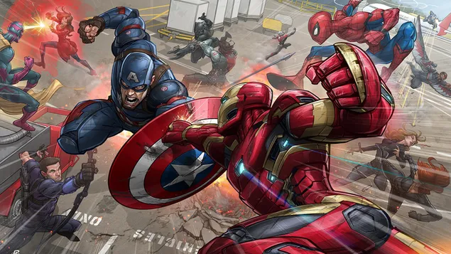 Muat turun Iron Man Vs Captain America Fight