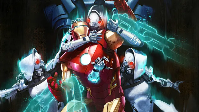Iron Man Vs Ghost 4K wallpaper