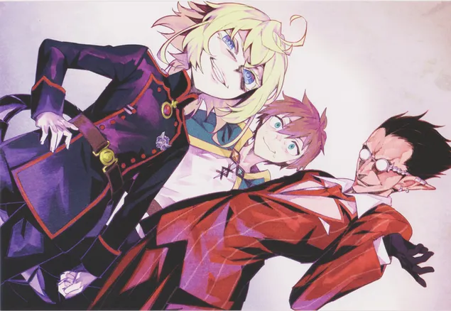 Kuartet Isekai - Tanya,Kazuma & Demiurge 2K kertas dinding