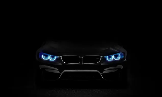 Ini luar biasa dengan lampu depan lampu neon BMW, yang terlihat sempurna dengan warna hitamnya dalam gelap. unduhan