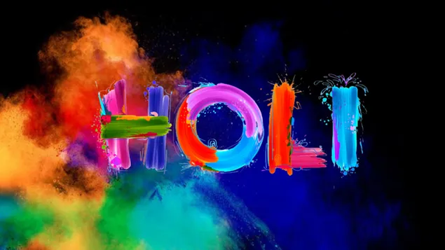 إنه وقت السنة لمهرجان الألوان والحب والربيع 4K خلفية