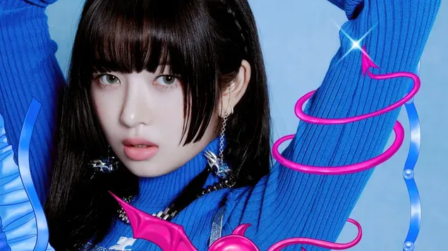 IVE's Rei - التقطت الصور لألبوم "Love Dive" 4K خلفية