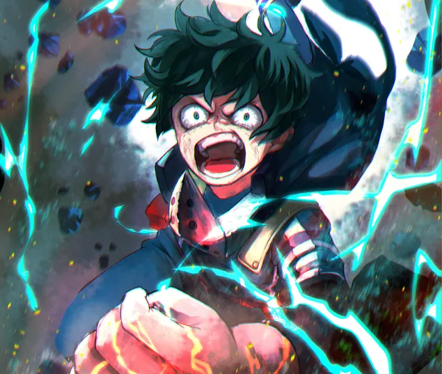 Izuku Midoriya 50% cappuccio completo 2K sfondo