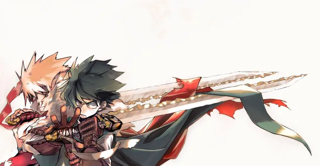 Izuku Midoriya & Katsuki Bakugo (Helde) 2K muurpapier