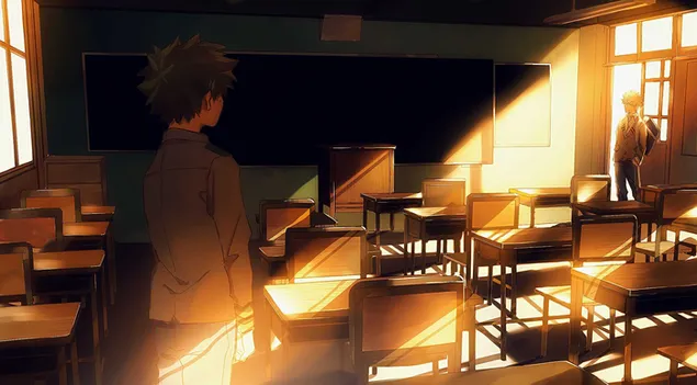 Izuku Midoriya & Katsuki Bakugo Inside Class 2K wallpaper